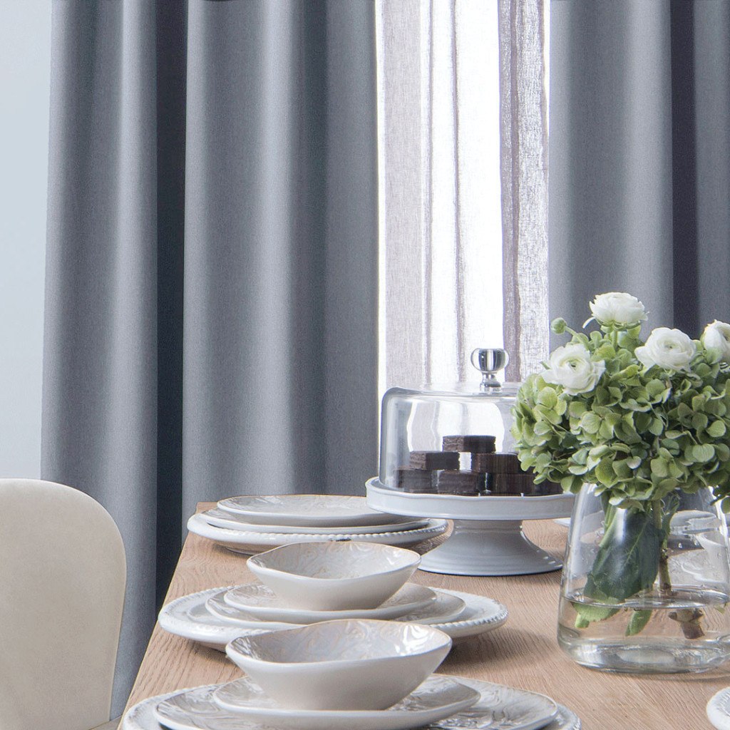 Gray outlet blackout curtains
