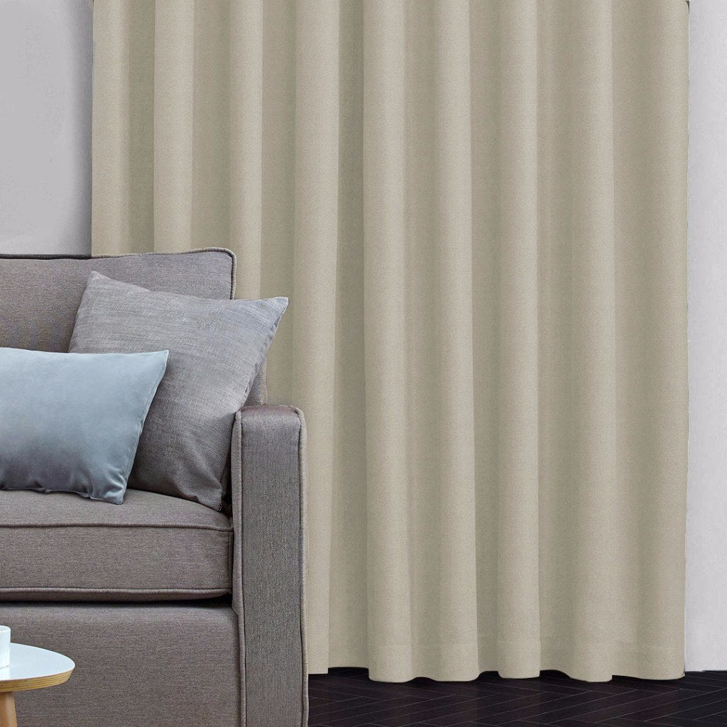 BLOCK - Medium weight blackout curtains - Modern Beige -extra long curtains - drapery - Loft Curtains