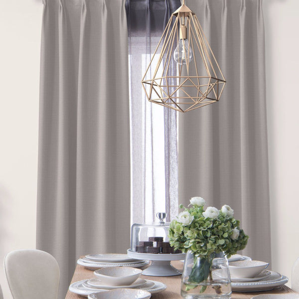 BLOCK - Medium weight blackout curtains - Deep taupe -extra long curtains - drapery - Loft Curtains