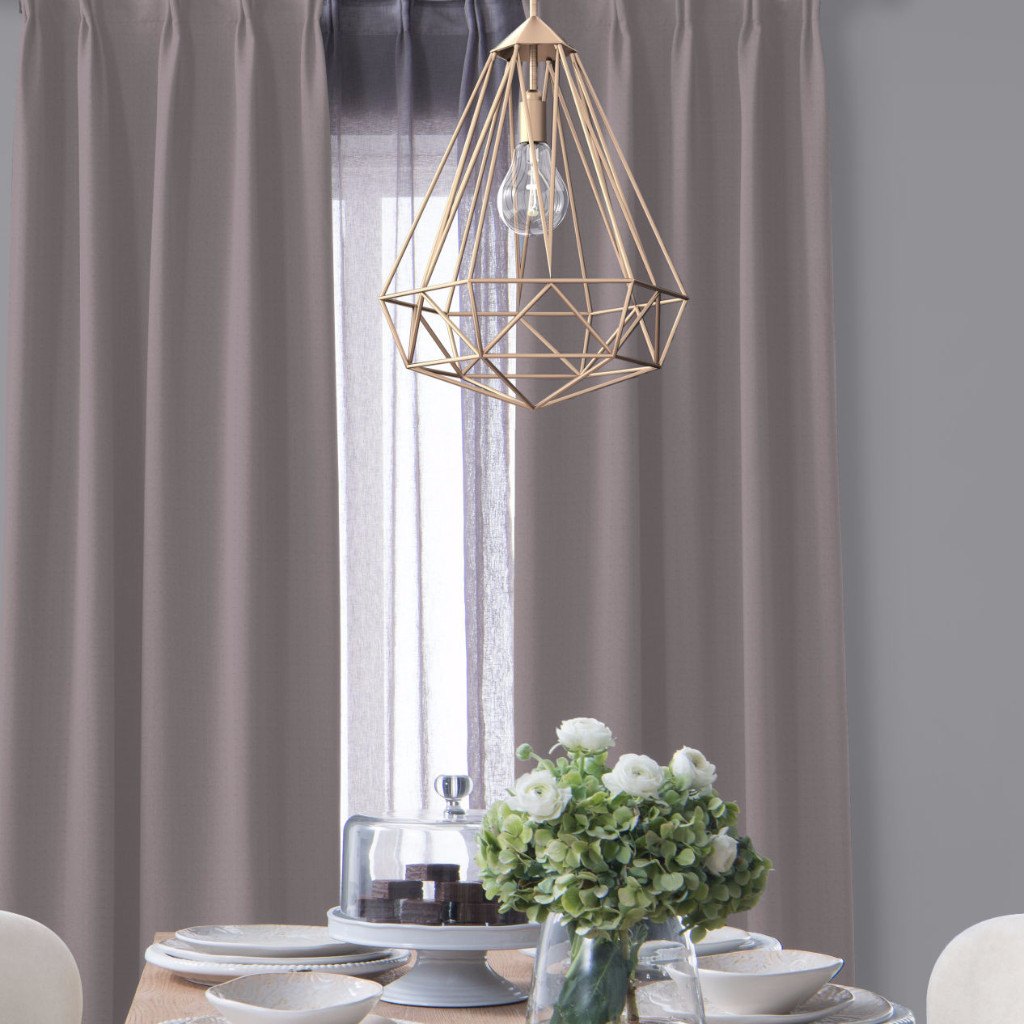 BLOCK - Medium weight blackout curtains - Mauve -extra long curtains - drapery - Loft Curtains