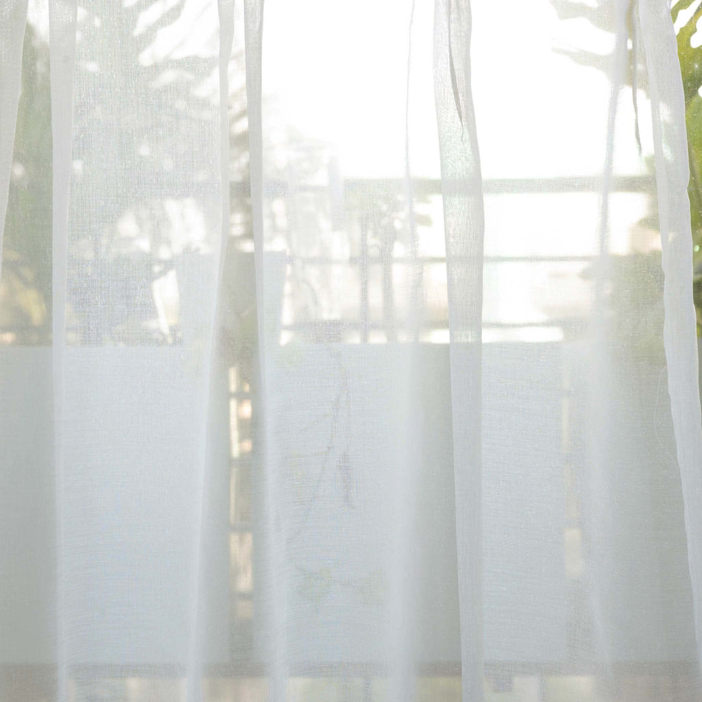 Mist - Plain weave voile sheer curtains - Dimmed White -extra long curtains - drapery - Loft Curtains