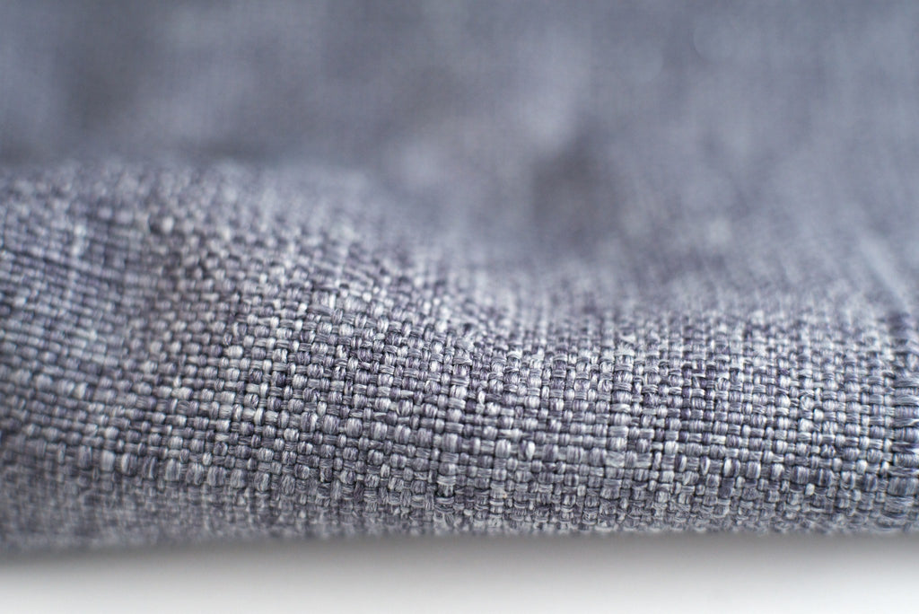 CANVAS - Cotton blend cross weave curtains - Denim Grey -extra long curtains - drapery - Loft Curtains