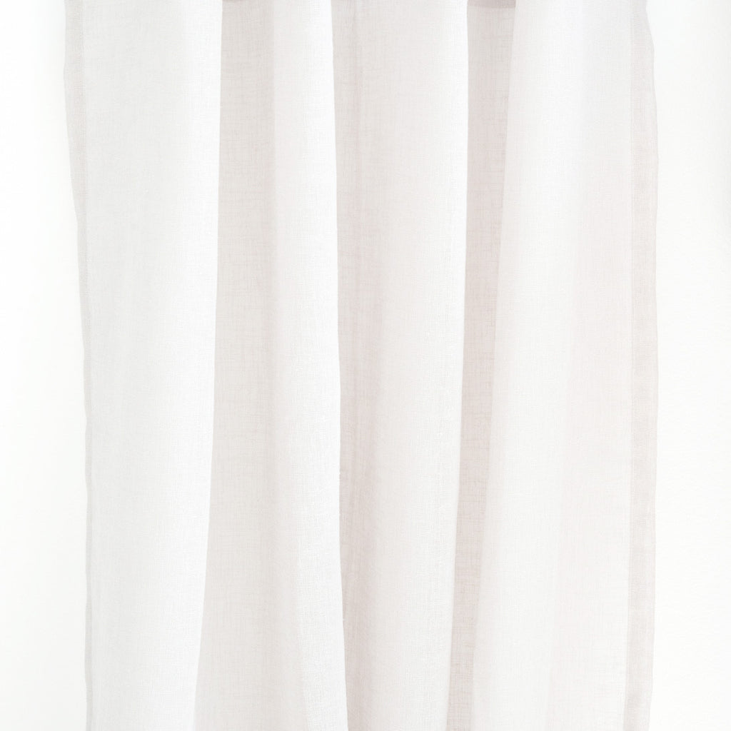 FLOW - Linen open weave sheer curtains - White -extra long curtains - drapery - Loft Curtains