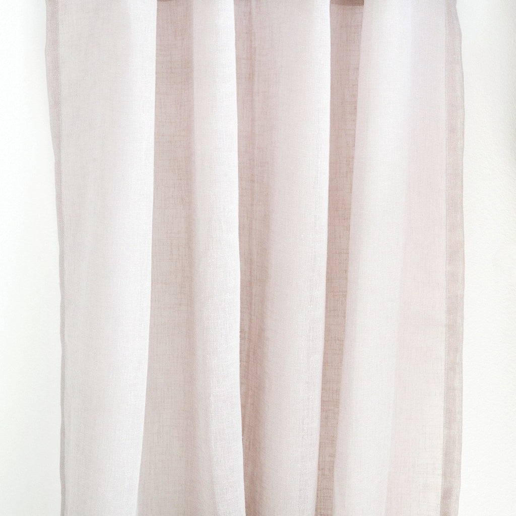 FLOW - Linen open weave sheer curtains - Dimmed smoke -extra long curtains - drapery - Loft Curtains