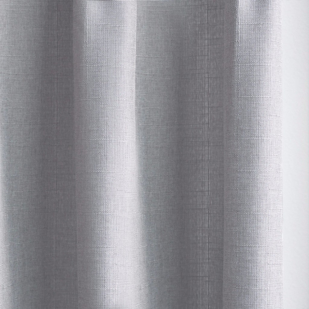 Embroidered linen blend extra long drape, custom curtains in Gray – Loft  Curtains