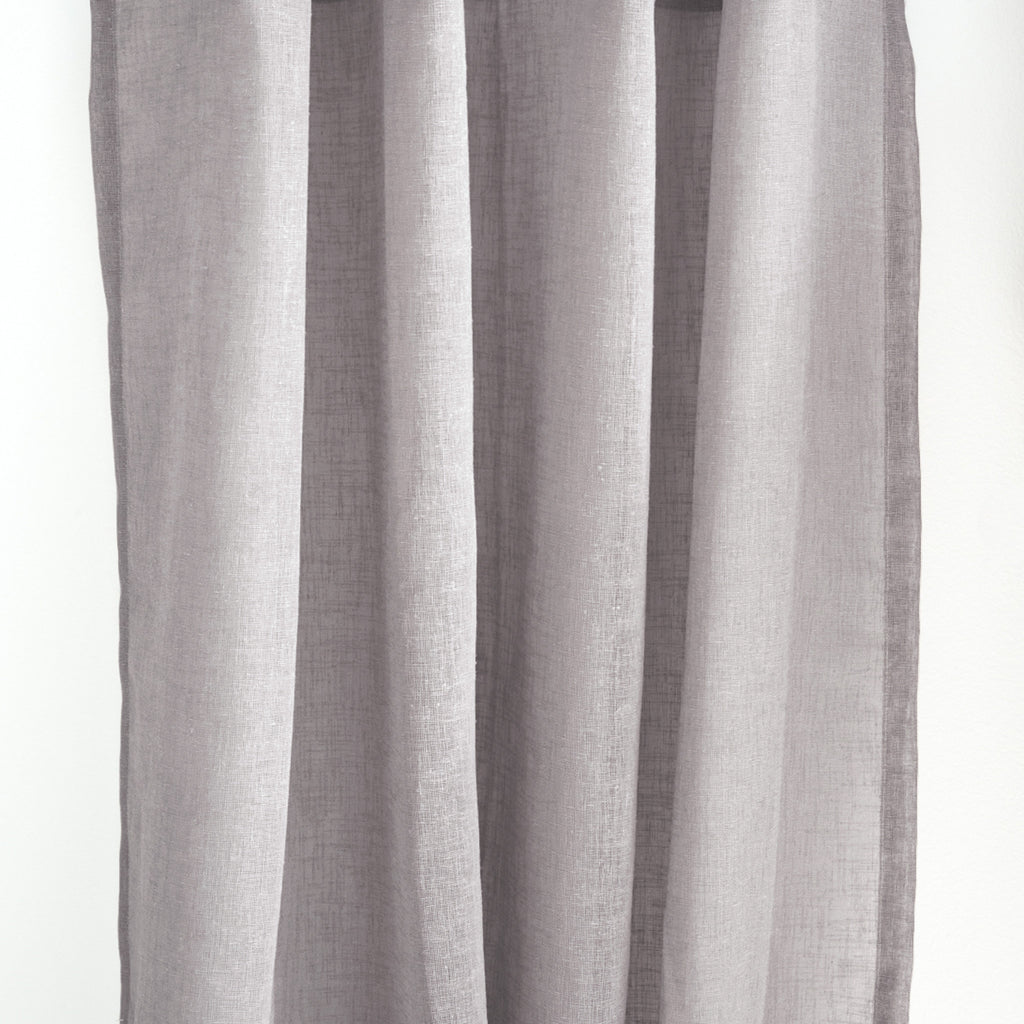 FLOW - Linen open weave sheer curtains - Pebble -extra long curtains - drapery - Loft Curtains