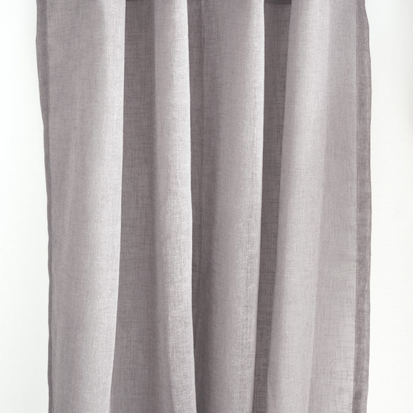 FLOW - Linen open weave sheer curtains - Pebble -extra long curtains - drapery - Loft Curtains