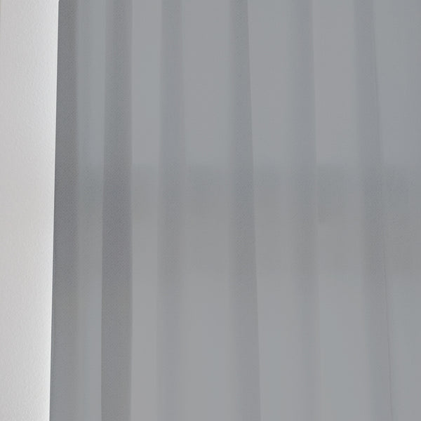 VELVET - Nylon blend dense pile sheer - Crisp Gray -extra long curtains - drapery - Loft Curtains