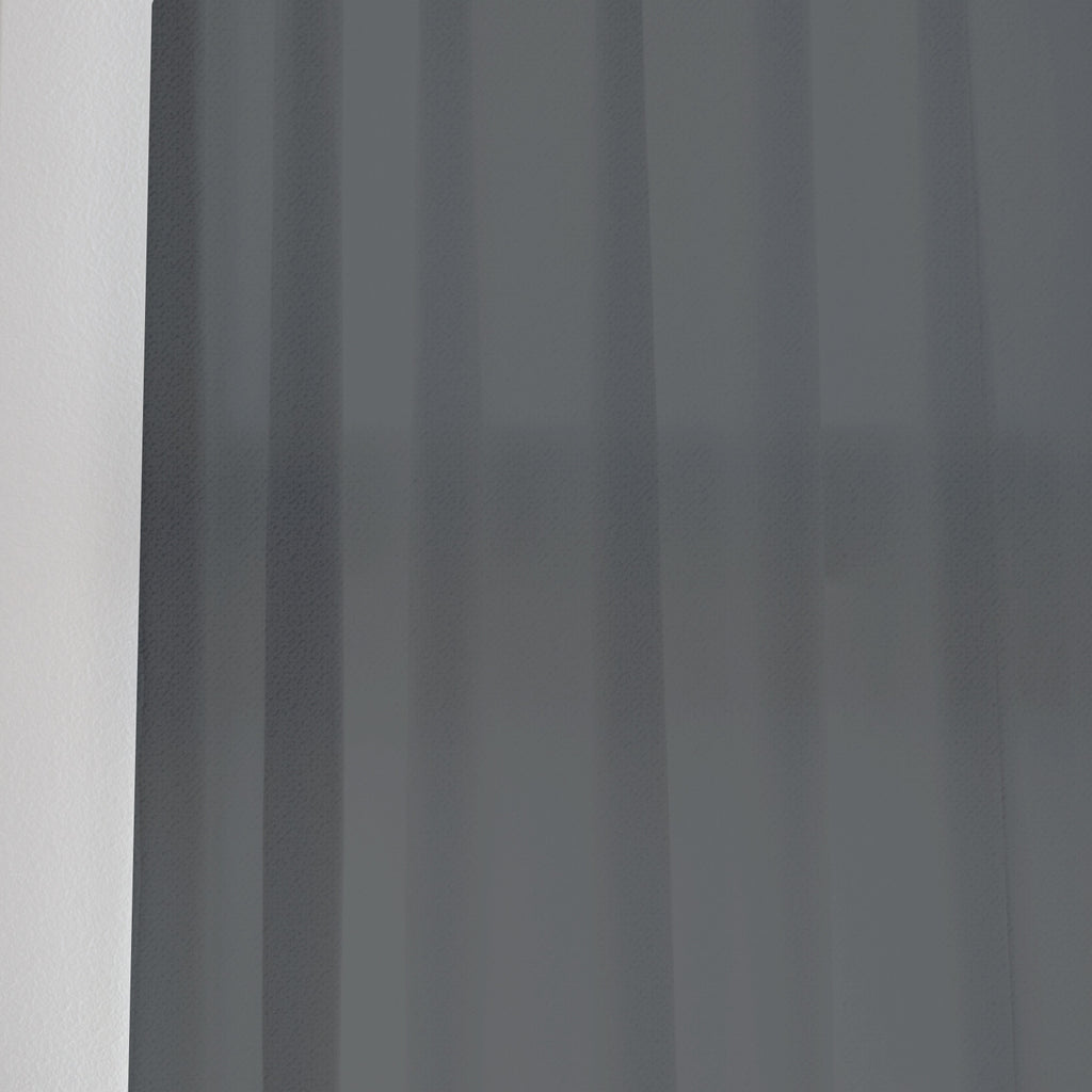 VELVET - Nylon blend dense pile sheer - Dark Gray -extra long curtains - drapery - Loft Curtains