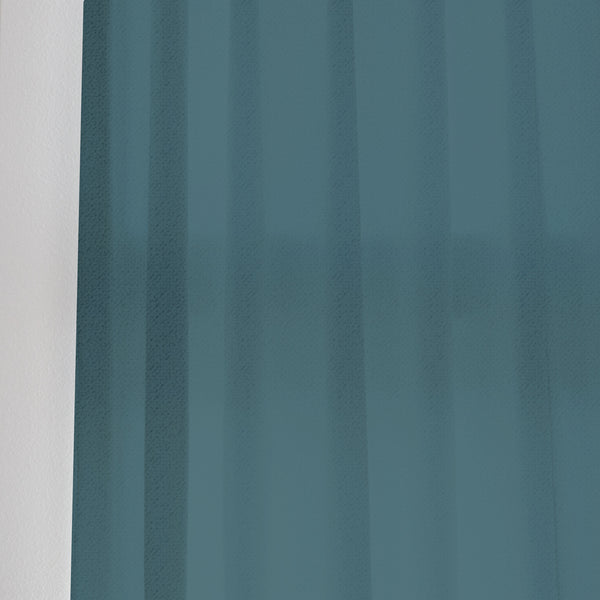 VELVET - Nylon blend dense pile sheer - Mid-Century Blue -extra long curtains - drapery - Loft Curtains