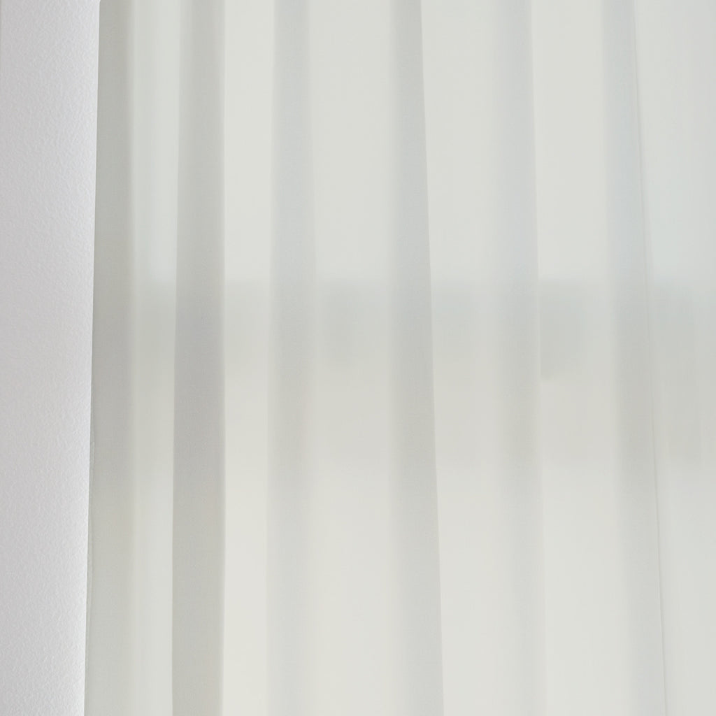 VELVET - Nylon blend dense pile sheer - Off-White -extra long curtains - drapery - Loft Curtains