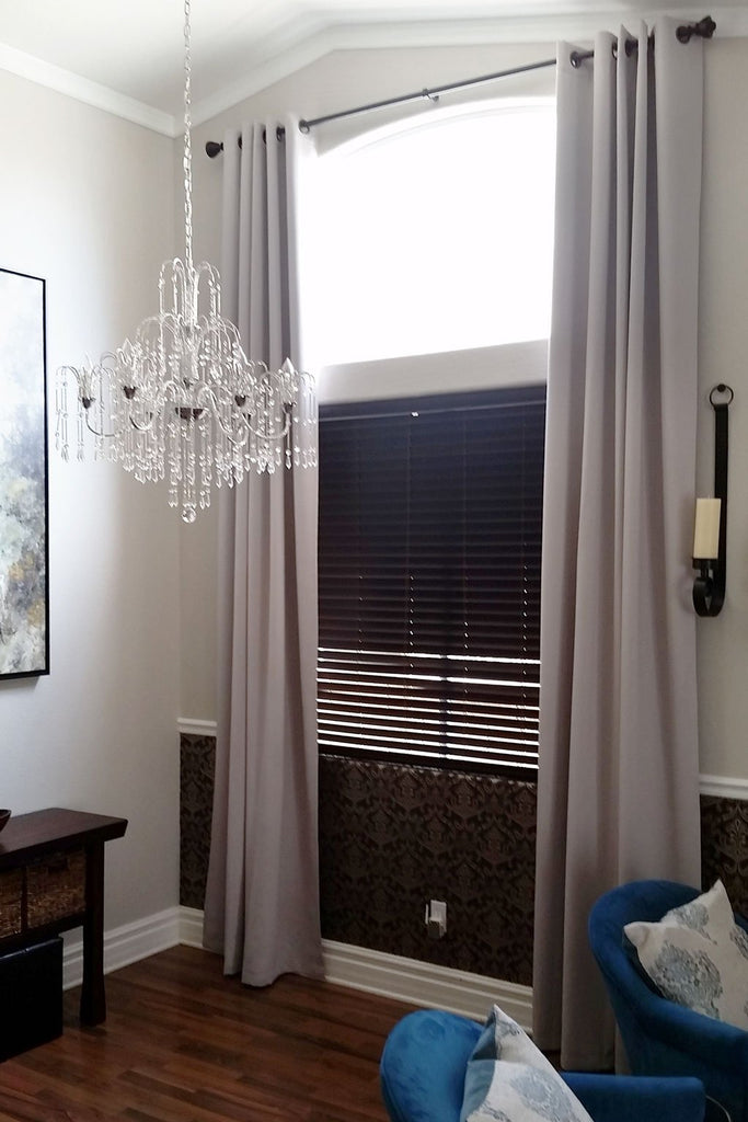 BLOCK - Light weight blackout curtains - Light Gray -extra long curtains - drapery - Loft Curtains
